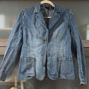 Women’s NY Jeans Denim Blazer Jacket Blue Size XS